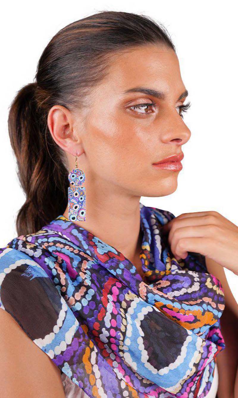 Aboriginal Art Earrings Yumari Dreamings