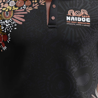 NAIDOC 2025 Aboriginal Art Fitted Polo New Generation (Edition 2)