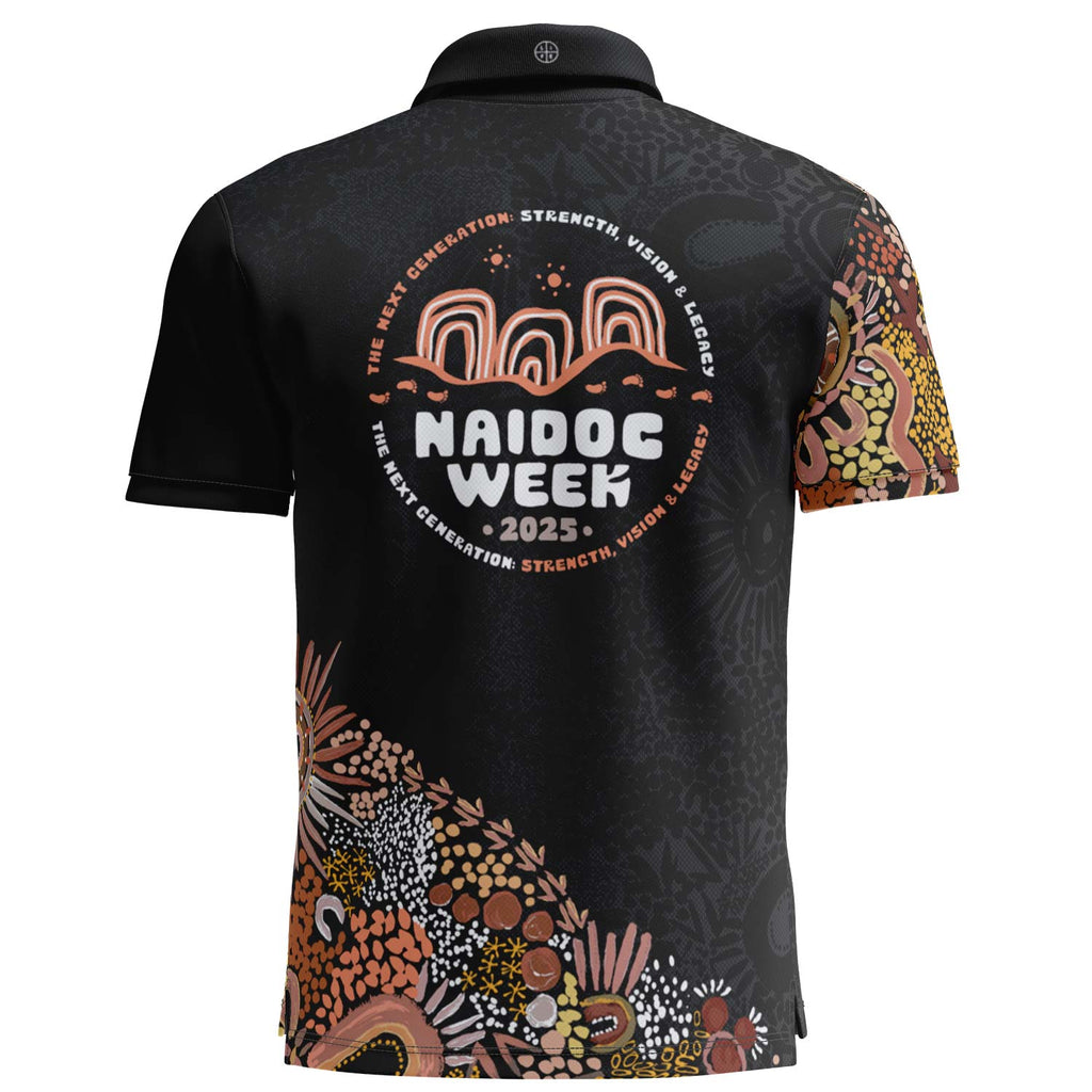 NAIDOC 2025 Aboriginal Art Fitted Polo New Generation (Edition 2)