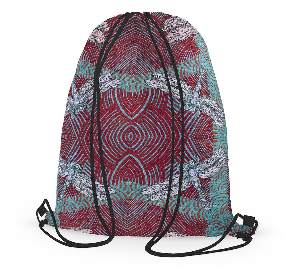 Aboriginal Art Drawstring Bag Sheryl J Burchill Ocean