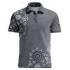 Aboriginal Art Unisex Polo Eternal Charcoal