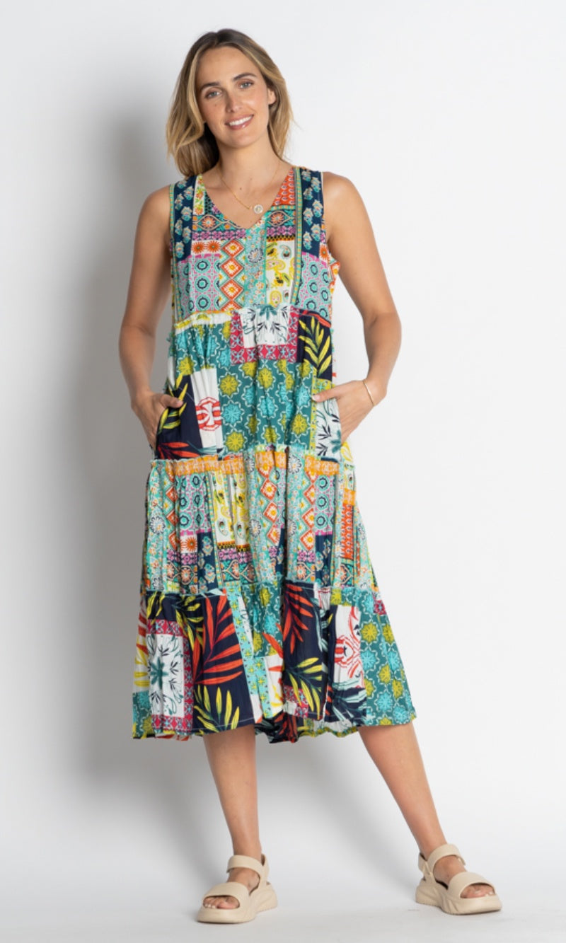 Cotton Midi Dress Alina, More Colours