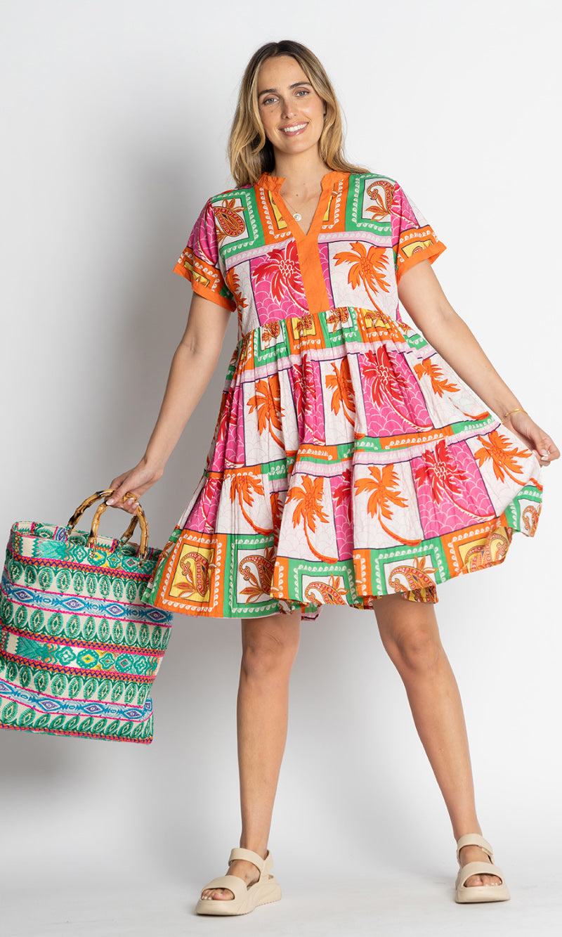 Cotton Tiered Dress Angelika, More Colours