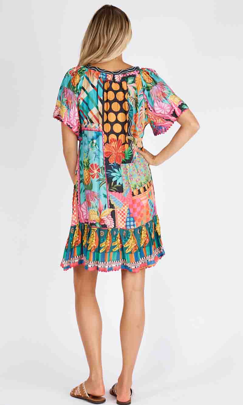 Rayon Shirred Dress Ashford
