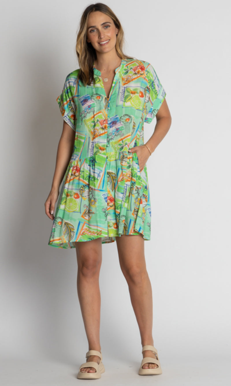 Viscose Dress Brauli Sea