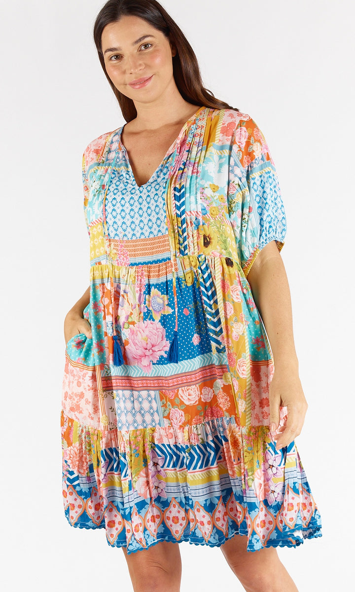 Viscose Dress Costa Rica Ocean – Azure Beach and Resort Wear