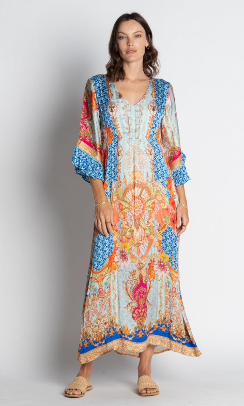 Satin Modal Midi Dress Le Sereno Ocean