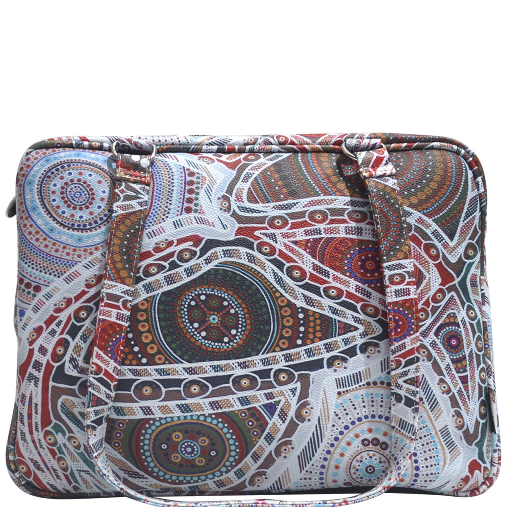 Aboriginal Art Curved Multi Bag Family Love