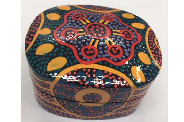 Aboriginal Art Lacquer Ring Box by Jillary Lynch