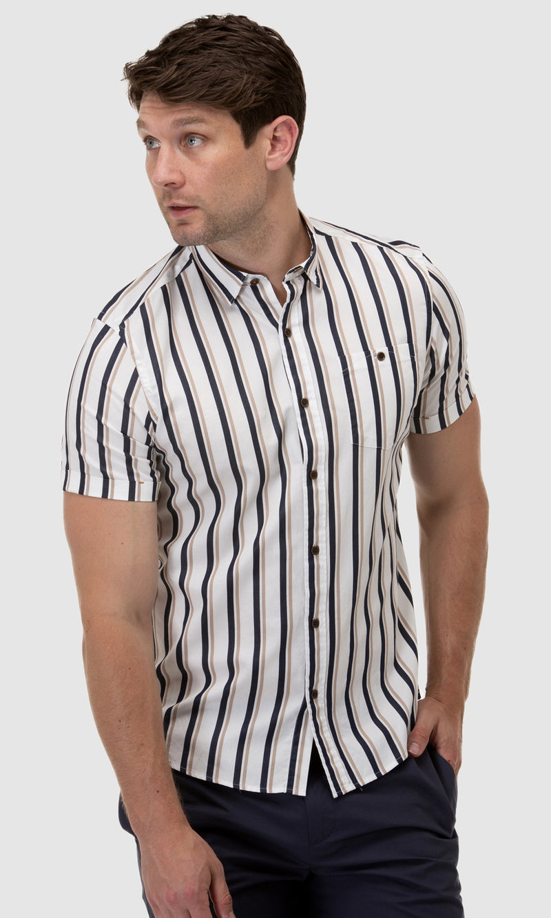 Cotton Shirt Stripes White