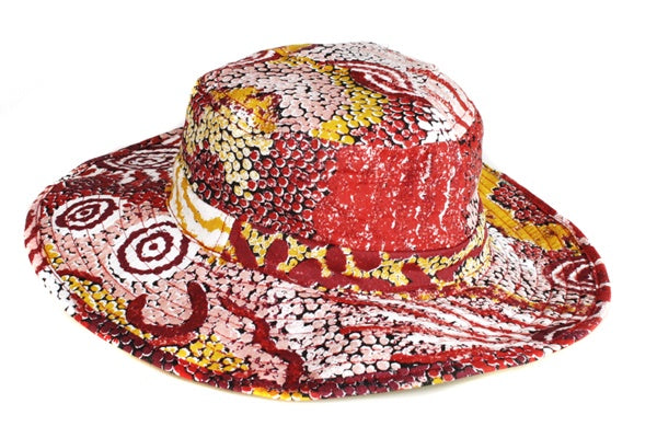 Aboriginal Art Cotton Bucket Hat by Damien & Yilpi Marks