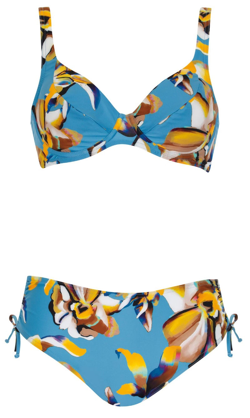 Bikini Set Yellow & Blue, Special Order B Cup to H Cup
