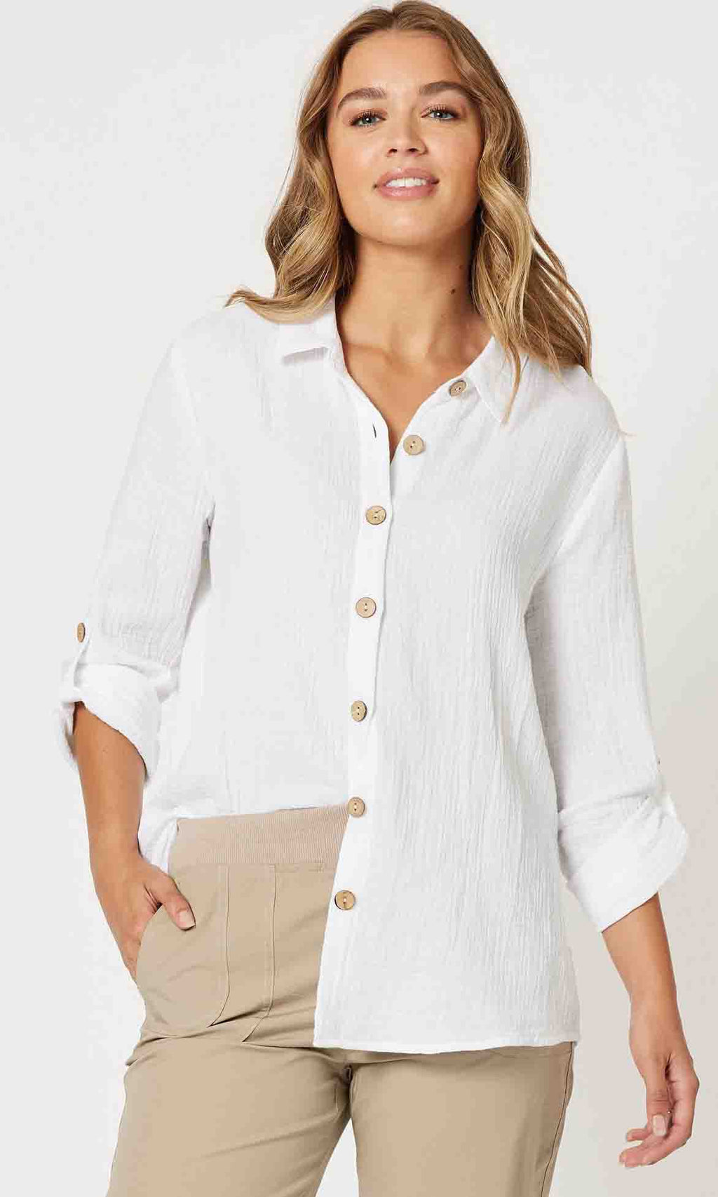 Cotton Textured Shirt Byron White