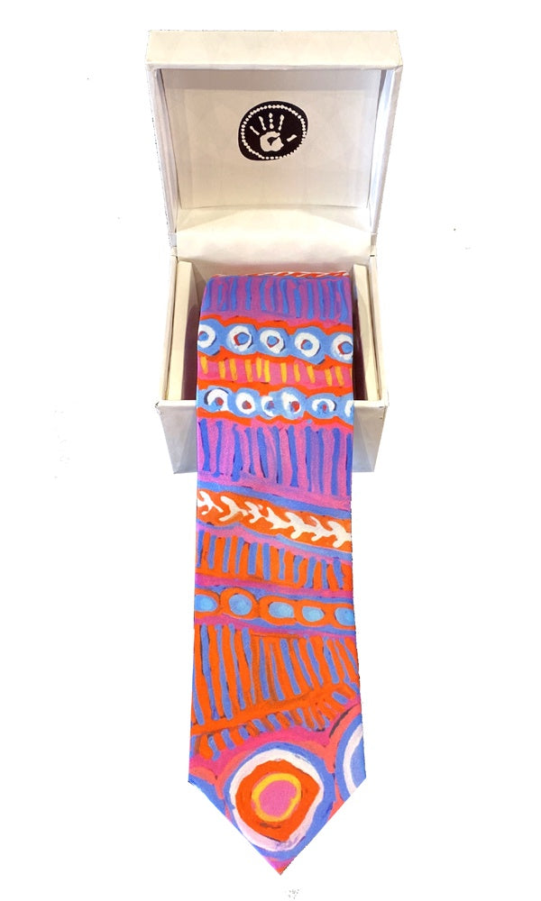Aboriginal Art Tie - Boxed by Murdie Nampitjina Morris