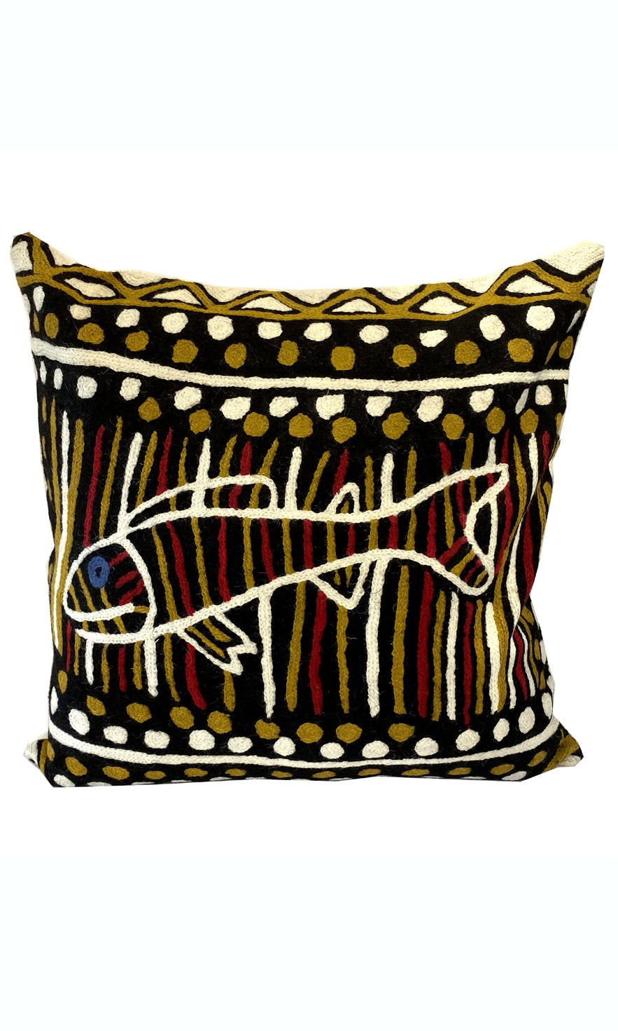 Aboriginal Art Cushion Cover by Jane Margaret Tipuamantumirri