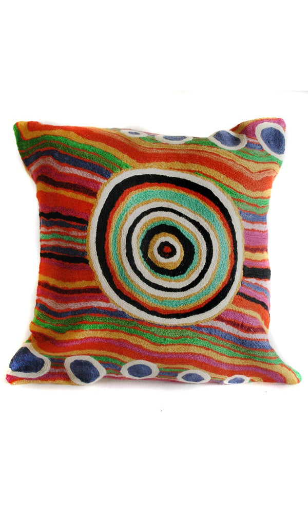 Aboriginal Art Cushion Cover by Yaritji Heffernan