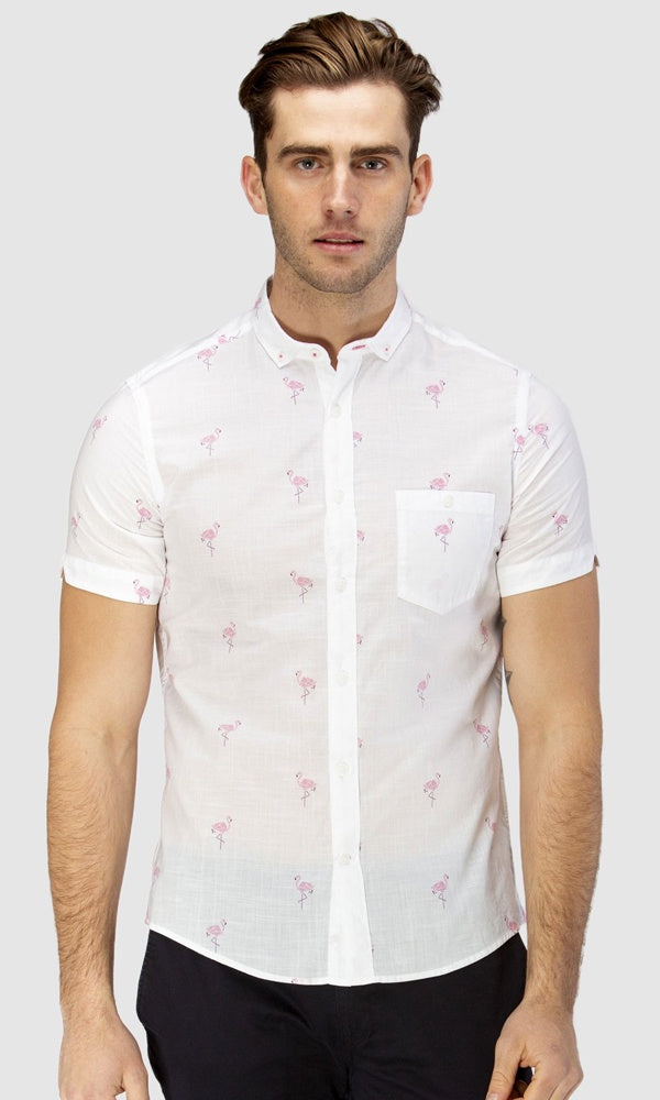 Cotton Shirt Flamingo Pink