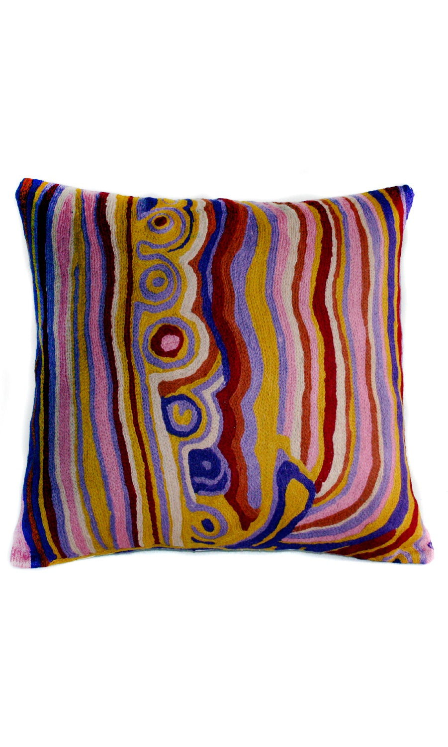 Aboriginal Art Cushion Cover by Mary Anne Nampijinpa Michaels