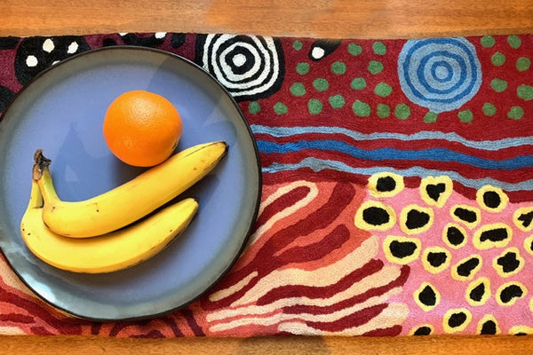 Aboriginal Art Wool Chainstitch Table Runner by Damien & Yilpi Marks (3)