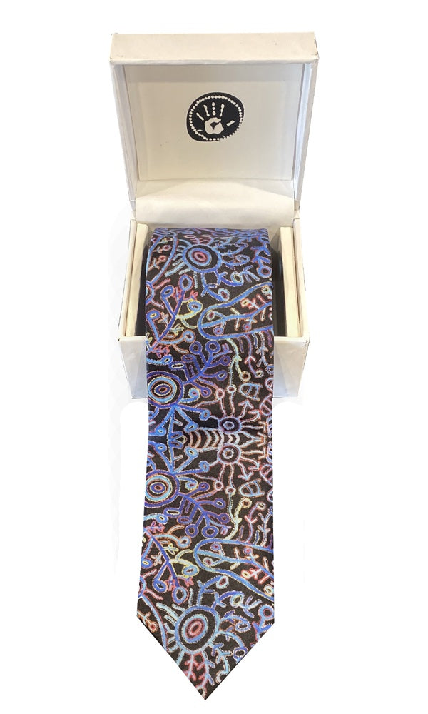 Aboriginal Art Tie - Boxed by Theo Nangala Hudson