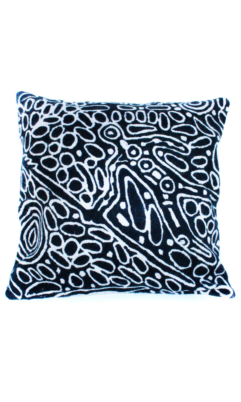 Aboriginal Art Cushion Cover by Stephen Pitjara Martin