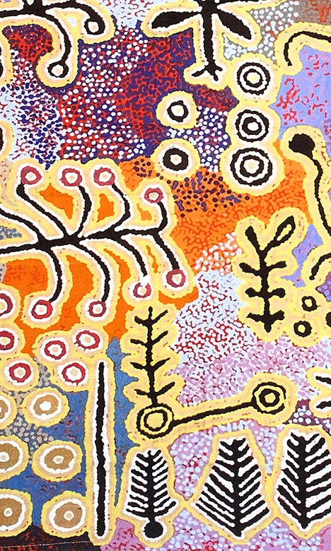 Aboriginal Art Cotton Tea Towel by Paddy Stewart