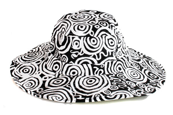 Aboriginal Art Cotton Bucket Hat by Nelly Paterson