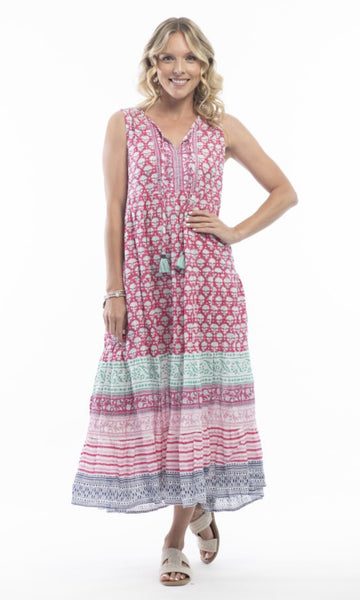 Cotton Dress Maxi Sleeveless Leh – Azure Beach and Resort Wear