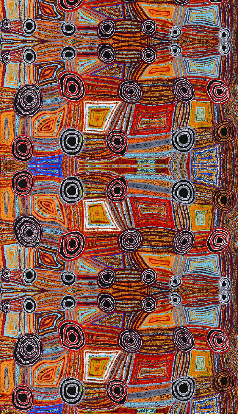 Aboriginal Art Organic Cotton Sarong by Mary Napangardi Brown
