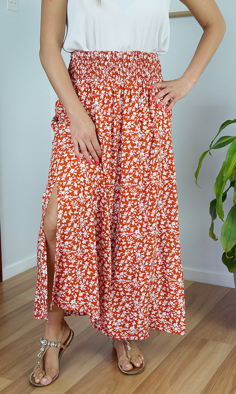 Rayon Skirt Amber Microflower, More Colours