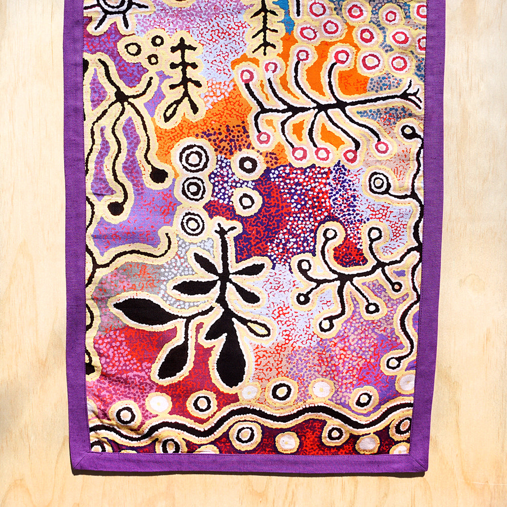 Aboriginal Art Cotton Table Runner by Paddy Stewart