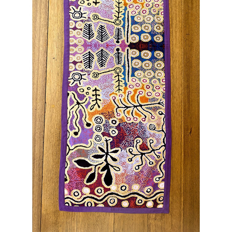 Aboriginal Art Cotton Table Runner by Paddy Stewart