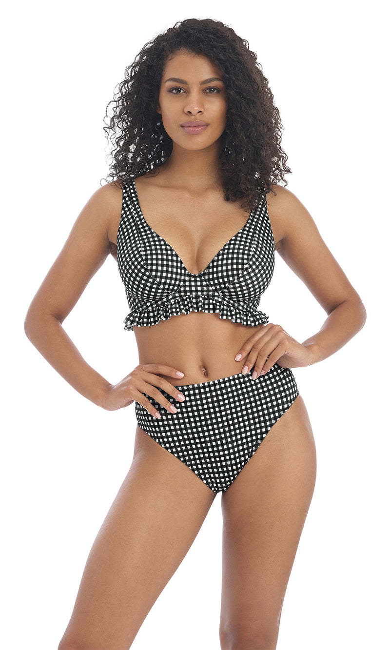 Check In Monochrome UW High Apex Bikini Top, Special Order D Cup to J Cup