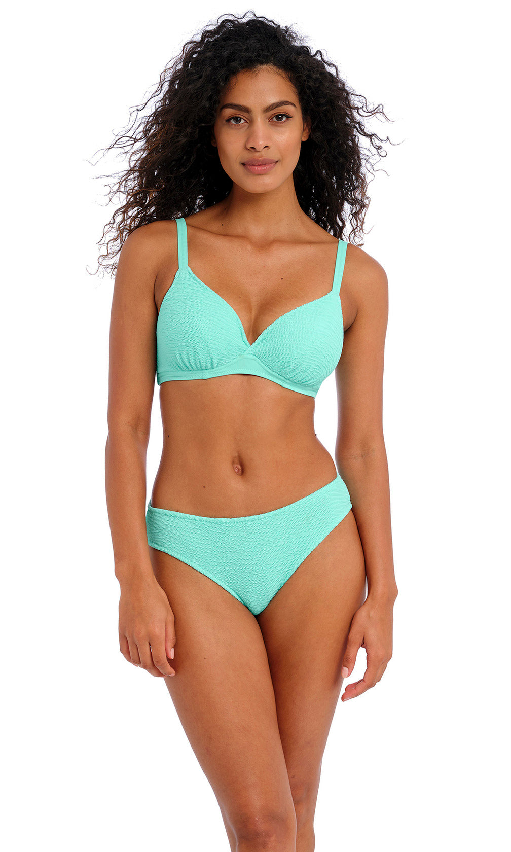 Ibiza Waves Frozen UW Plunge Bikini Top, Special Order D Cup to G Cup