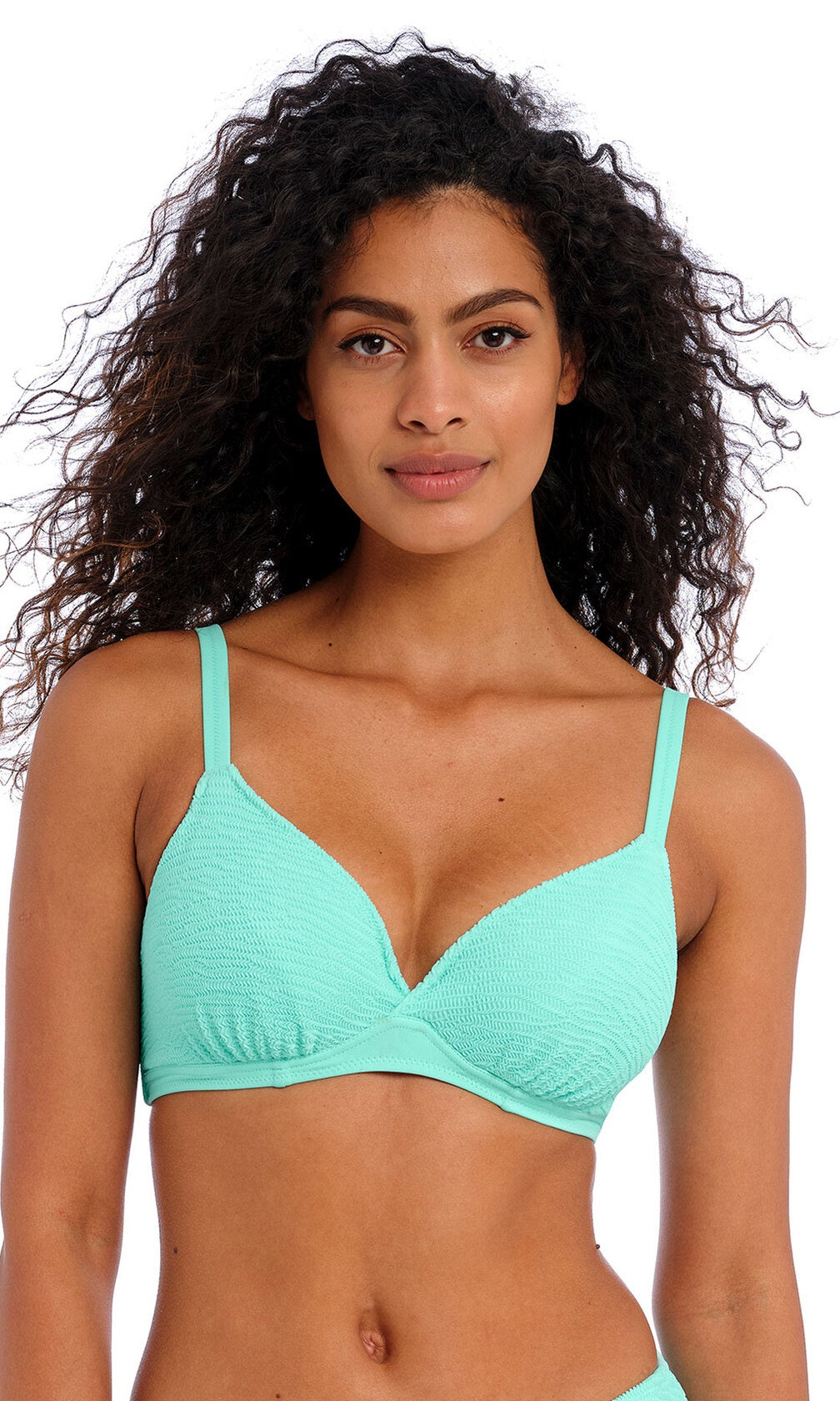 Ibiza Waves Frozen UW Plunge Bikini Top, Special Order D Cup to G Cup