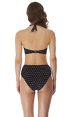 Jewel Cove Black UW Banded Halter Bikini Top.