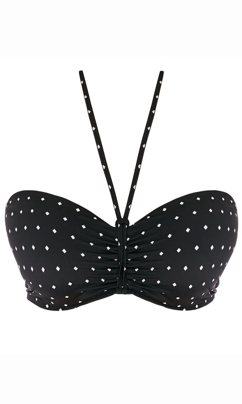 Jewel Cove Black UW Padded Bandeau. Special Order C Cup to  G Cup