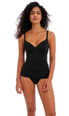 Jewel Cove Plain Black UW Tankini Top, Special Order D Cup to HH Cup