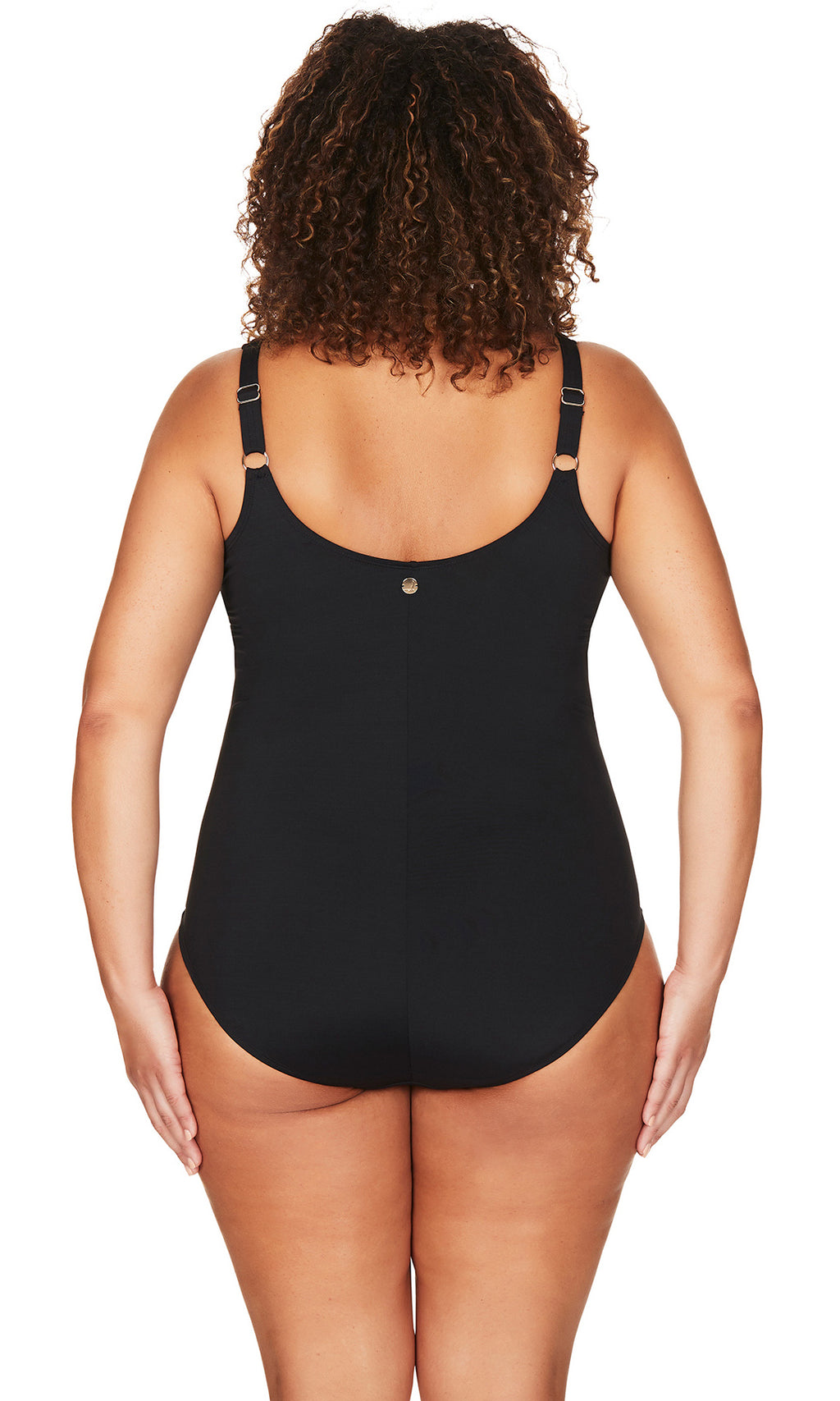 Cross Front One Piece Hues Black Delacroix, Multifit D Cup to G Cup