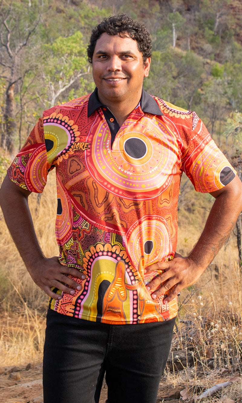 Aboriginal Art Unisex Polo Winyarr Woka