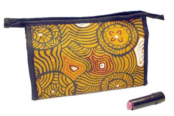 Aboriginal Art Cosmetic Bag Canvas - Bessie Liddle