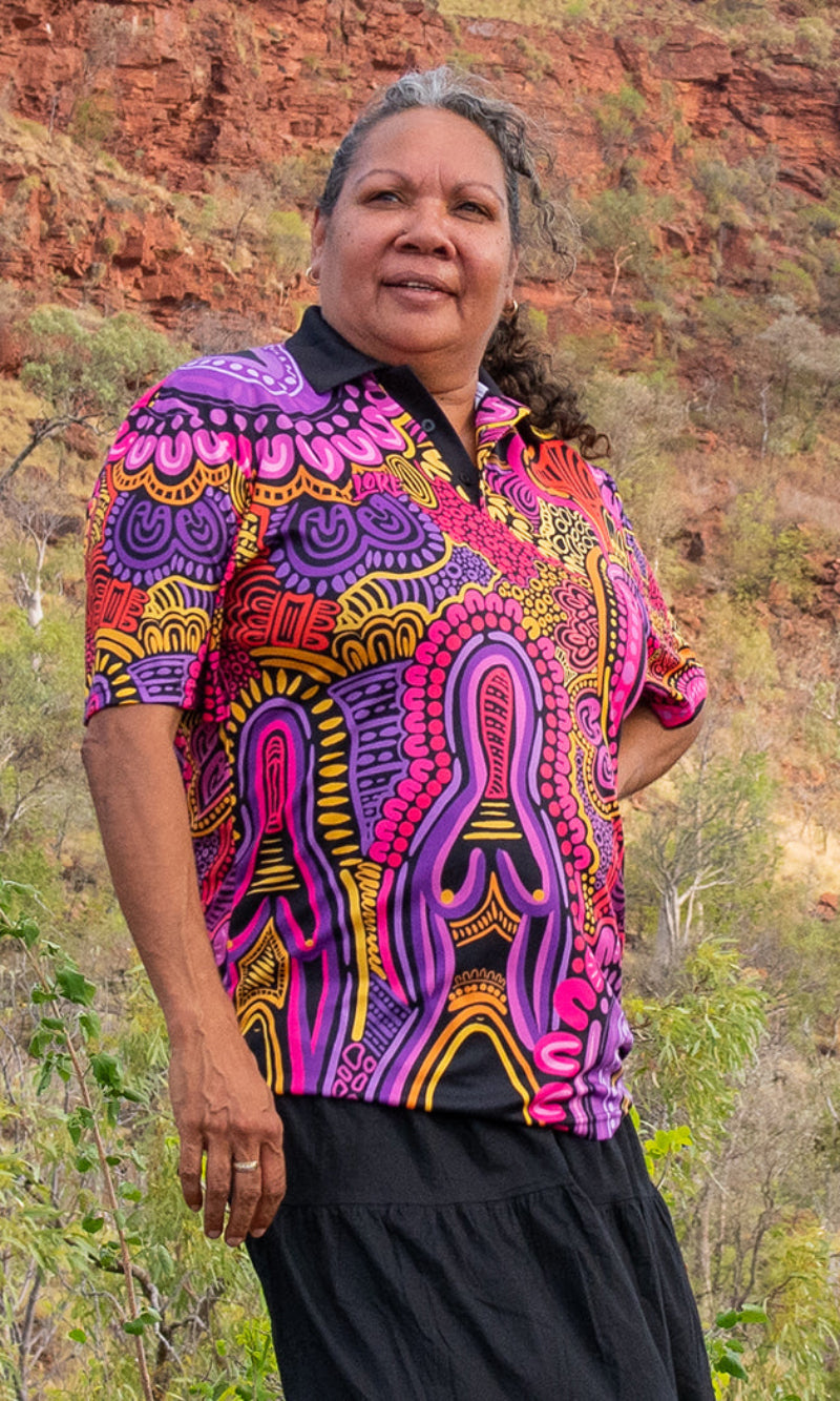 Aboriginal Art Unisex Polo Mother