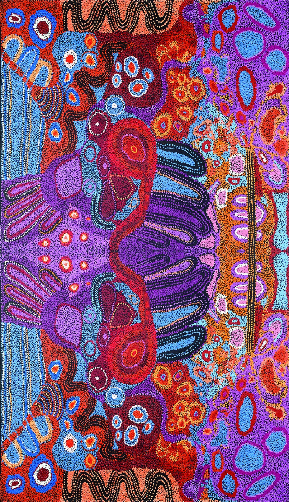 Aboriginal Art Organic Cotton Sarong by Andrea Mimpitja Adamson