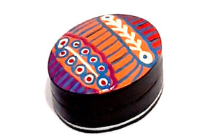 Aboriginal Art Small Lacquer Pill Box by Murdie Nampijinpa MORRIS