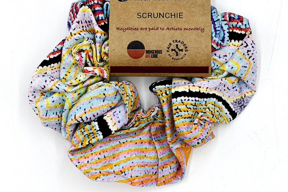 Aboriginal Art Scrunchie by Liddy Napanangka Walker