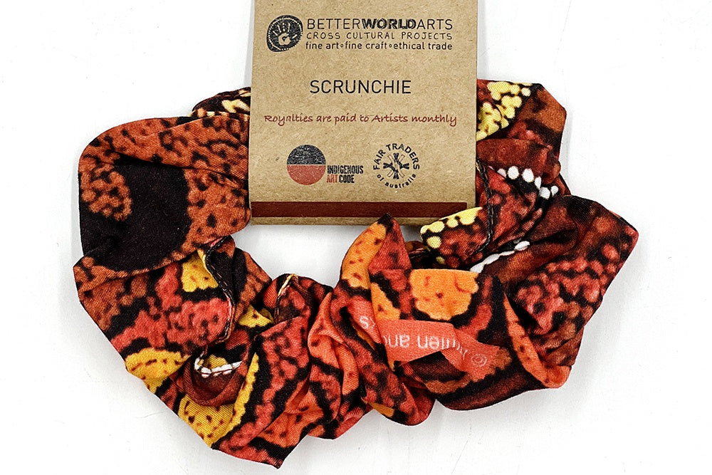 Aboriginal Art Scrunchie by Damien and Yilpi Marks