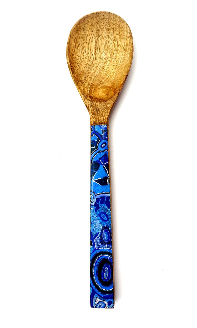 Aboriginal Art Serving Spoon – Wood by Theo Hudson