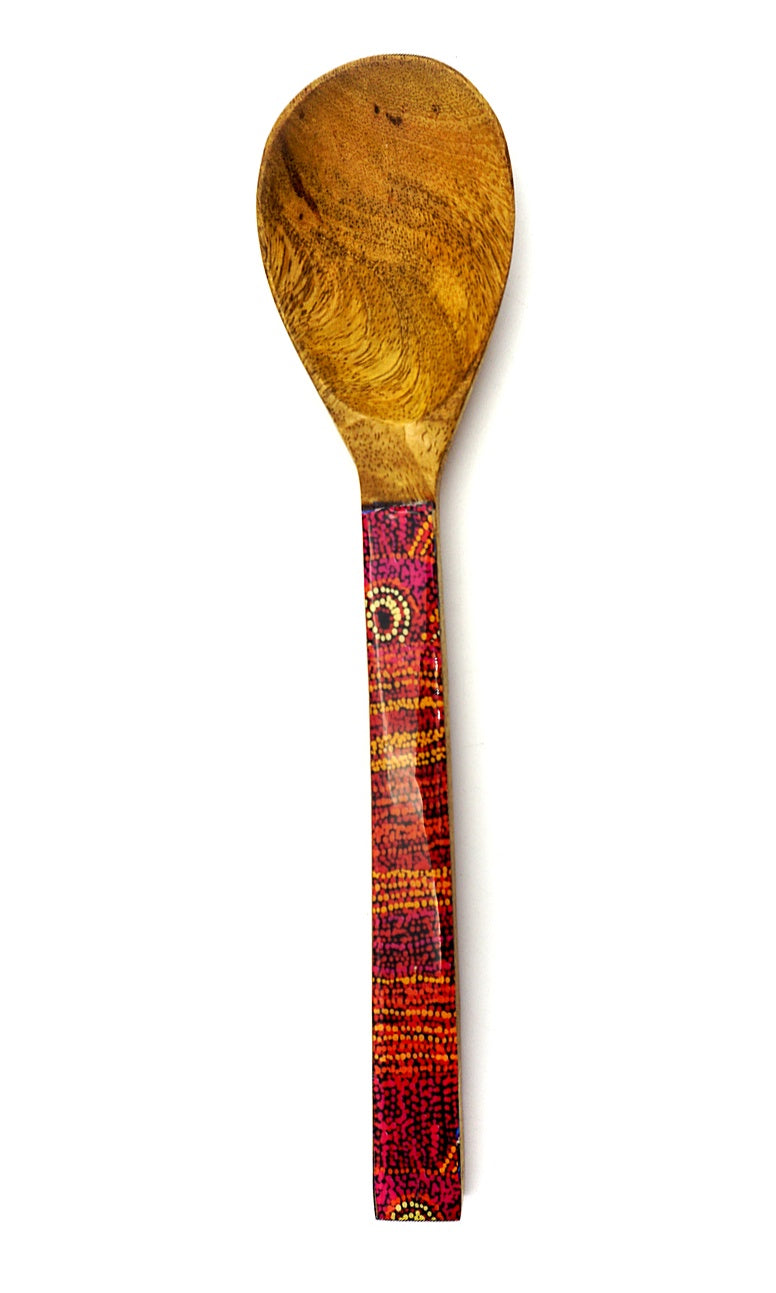 Aboriginal Art Serving Spoon – Wood by Julie Woods (2)