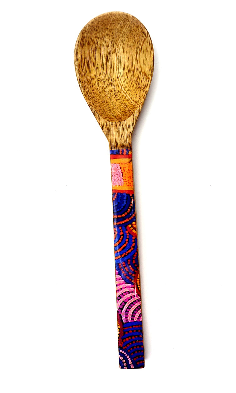 Aboriginal Art Serving Spoon – Wood by Nora Nyutjanka Davidson
