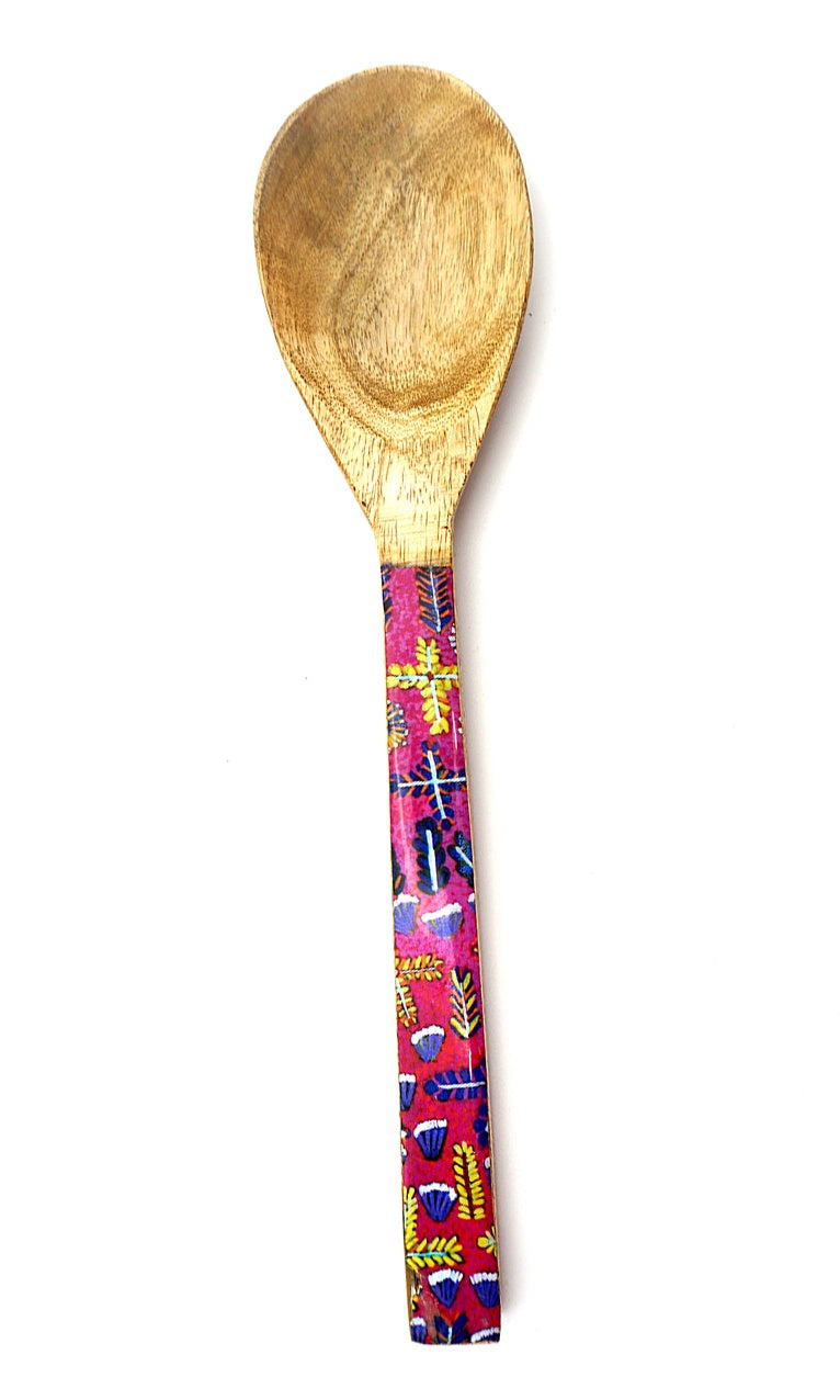 Aboriginal Art Serving Spoon – Wood by Rosie Ross